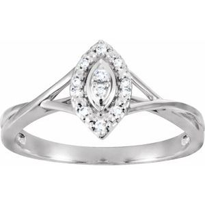 10K White .06 CTW Natural Diamond Promise Ring - BN & CO JEWELRY