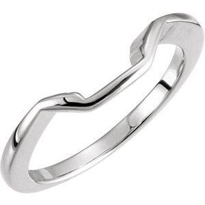 14K White Band for 6x4 mm Emerald Engagement Ring - BN & CO JEWELRY