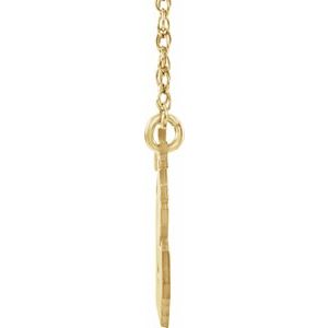 14K Yellow Gold-Plated Sterling Silver Michigan State with Heart-Pierced City Necklace - BN & CO JEWELRY