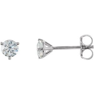 14K White 1/2 CTW Natural Diamond Stud Earrings - BN & CO JEWELRY