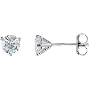 14K White 3/4 CTW Natural Diamond Stud Earrings - BN & CO JEWELRY