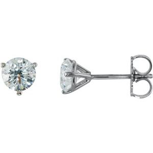14K White 1 CTW Natural Diamond Stud Earrings - BN & CO JEWELRY