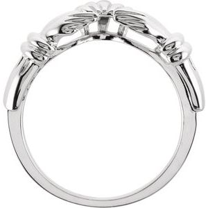 14K White Claddagh Wrap-Style Ring Enhancer - BN & CO JEWELRY