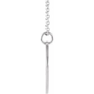 14K White Engravable Pierced Heart Disc 16-18" Necklace - BN & CO JEWELRY
