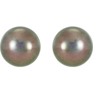 14K Yellow Cultured Black Freshwater Pearl Earrings - BN & CO JEWELRY