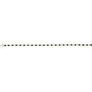 14K Yellow Natural Blue Sapphire & 2 3/8 CTW Natural Diamond Line 7" Bracelet - BN & CO JEWELRY