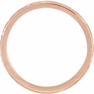 14K Rose 2 mm Design-Engraved Band Size 5 - BN & CO JEWELRY