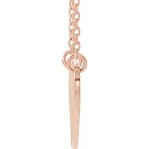 14K Rose 8x7.2 mm Heart 16-18" Necklace - BN & CO JEWELRY