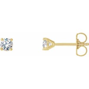 14K Yellow 1/3 CTW Lab-Grown Diamond 4-Prong Stud Earrings - BN & CO JEWELRY