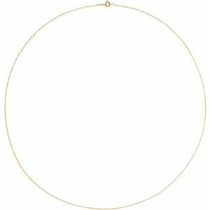 10K Yellow 1 mm Adjustable Solid Cable 16-18" Chain - BN & CO JEWELRY