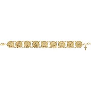 10K Yellow Traditional Saints Braceletâ„¢ - BN & CO JEWELRY