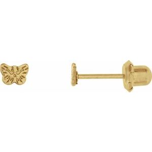 24K Gold-Washed Stainless Steel Butterfly Piercing Earrings - BN & CO JEWELRY