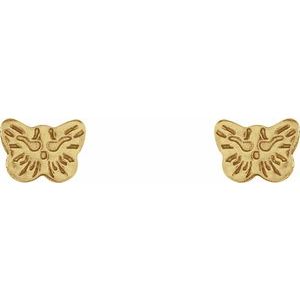 24K Gold-Washed Stainless Steel Butterfly Piercing Earrings - BN & CO JEWELRY