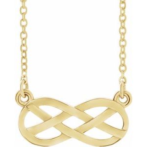 14K Yellow Infinity-Inspired Knot Design 18" Necklace - BN & CO JEWELRY