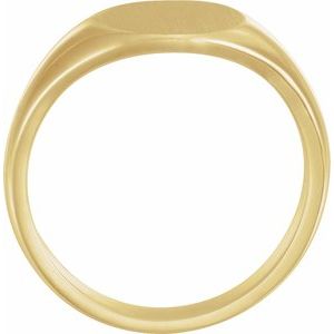 14K Yellow 12.5x10.5 mm Oval Signet Ring - BN & CO JEWELRY