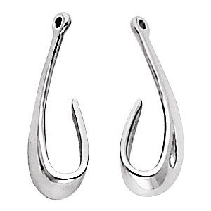 14K White Earring Jackets - BN & CO JEWELRY