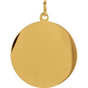 14K Yellow 25 mm St. Christopher Medal - BN & CO JEWELRY