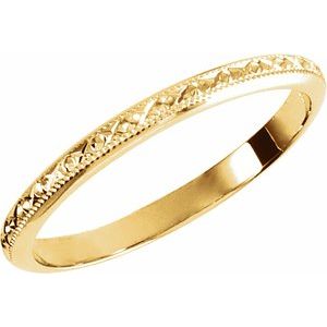 14K Yellow 2 mm Band Size 7.5 - BN & CO JEWELRY