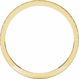 14K Yellow 2 mm Flat Band with Hammered Texture Size 6 - BN & CO JEWELRY