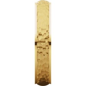 14K Yellow 4 mm Half Round Edge Band with Hammered Texture Size 6 - BN & CO JEWELRY