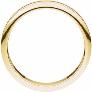 14K Yellow 4 mm Flat Edge Band with Satin Finish & Milgrain Size 6 - BN & CO JEWELRY