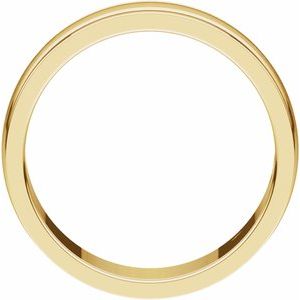14K Yellow 6 mm Flat Edge Band with Satin Finish & Milgrain Size 9 - BN & CO JEWELRY