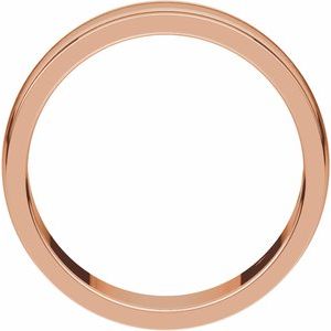 14K Rose 6 mm Flat Edge Band with Satin Finish & Milgrain Size 11 - BN & CO JEWELRY