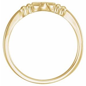 14K Yellow Cross Chastity Ring - BN & CO JEWELRY
