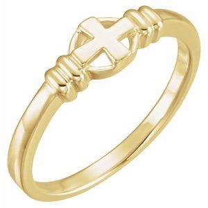 14K Yellow Cross Chastity Ring - BN & CO JEWELRY