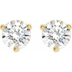 14K Yellow 6 mm Round Stuller Lab-Grown Moissaniteâ„¢ Earrings - BN & CO JEWELRY
