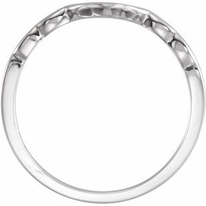 14K White Matching Band - BN & CO JEWELRY
