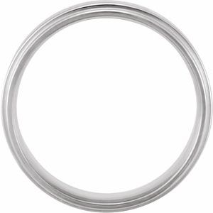 14K White 7.5 mm Flat Edge Band Size 11 - BN & CO JEWELRY