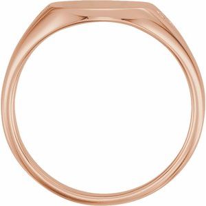 14K Rose .05 CTW Natural Diamond Square Signet Ring - BN & CO JEWELRY