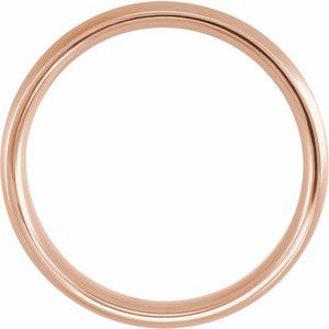 14K Rose/White/Rose 6 mm Half Round Band with Satin Finish Size 8.5 - BN & CO JEWELRY