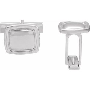 Sterling Silver 14x16 mm Square Cuff Links - BN & CO JEWELRY