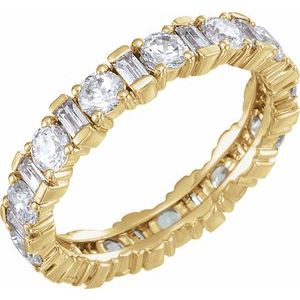14K Yellow 2 1/6 CTW Natural Diamond Eternity Band - BN & CO JEWELRY