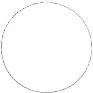 Sterling Silver 2.25 mm Solid Curb Link 24" Chain - BN & CO JEWELRY