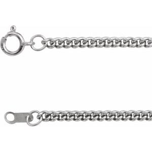 Sterling Silver 2.25 mm Solid Curb Link 24" Chain - BN & CO JEWELRY