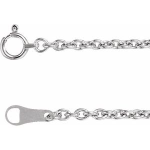 10K White 2.2 mm Cable 24" Chain - BN & CO JEWELRY