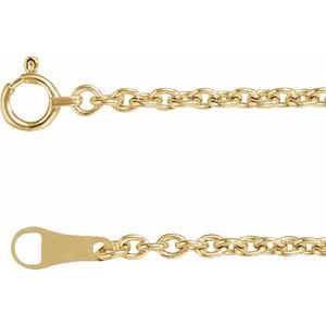10K Yellow 2.2 mm Cable 24" Chain - BN & CO JEWELRY