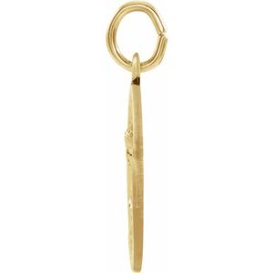 14K Yellow 12 mm Sacred Heart of Mary Medal - BN & CO JEWELRY