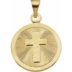 14K Yellow 18 mm Confirmation Medal - BN & CO JEWELRY