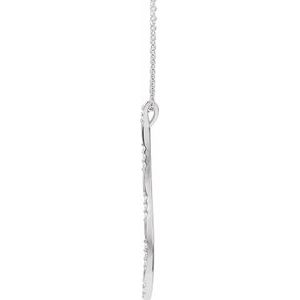 14K White .06 CTW Natural Diamond Bar 16-18" Necklace - BN & CO JEWELRY