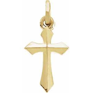 14K Yellow 16x11 mm Cross Pendant - BN & CO JEWELRY