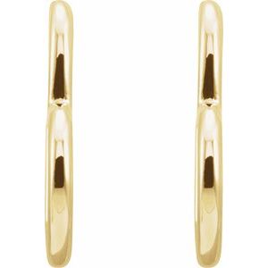 14K Yellow Heart Hoop Earrings - BN & CO JEWELRY