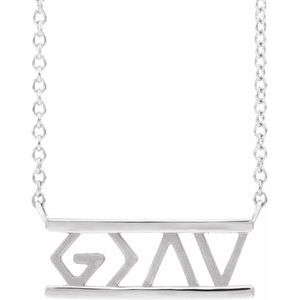 Sterling Silver God is Greater than the Highs & Lows 16" Necklace - BN & CO JEWELRY