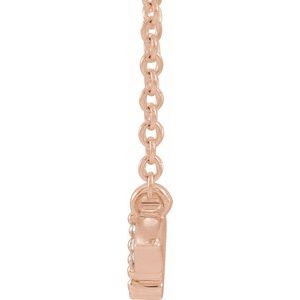 14K Rose 1/6 CTW Natural Diamond Geometric 18" Necklace - BN & CO JEWELRY