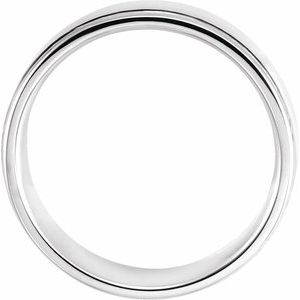 Platinum 7 mm Grooved Band - BN & CO JEWELRY