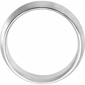 14K White 8 mm Knife-Edge Band with Satin Finish Size 11.5 - BN & CO JEWELRY