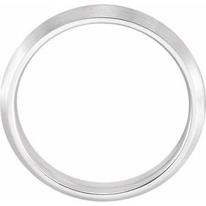 14K White 4 mm Knife-Edge Band with Satin Finish Size 10 - BN & CO JEWELRY